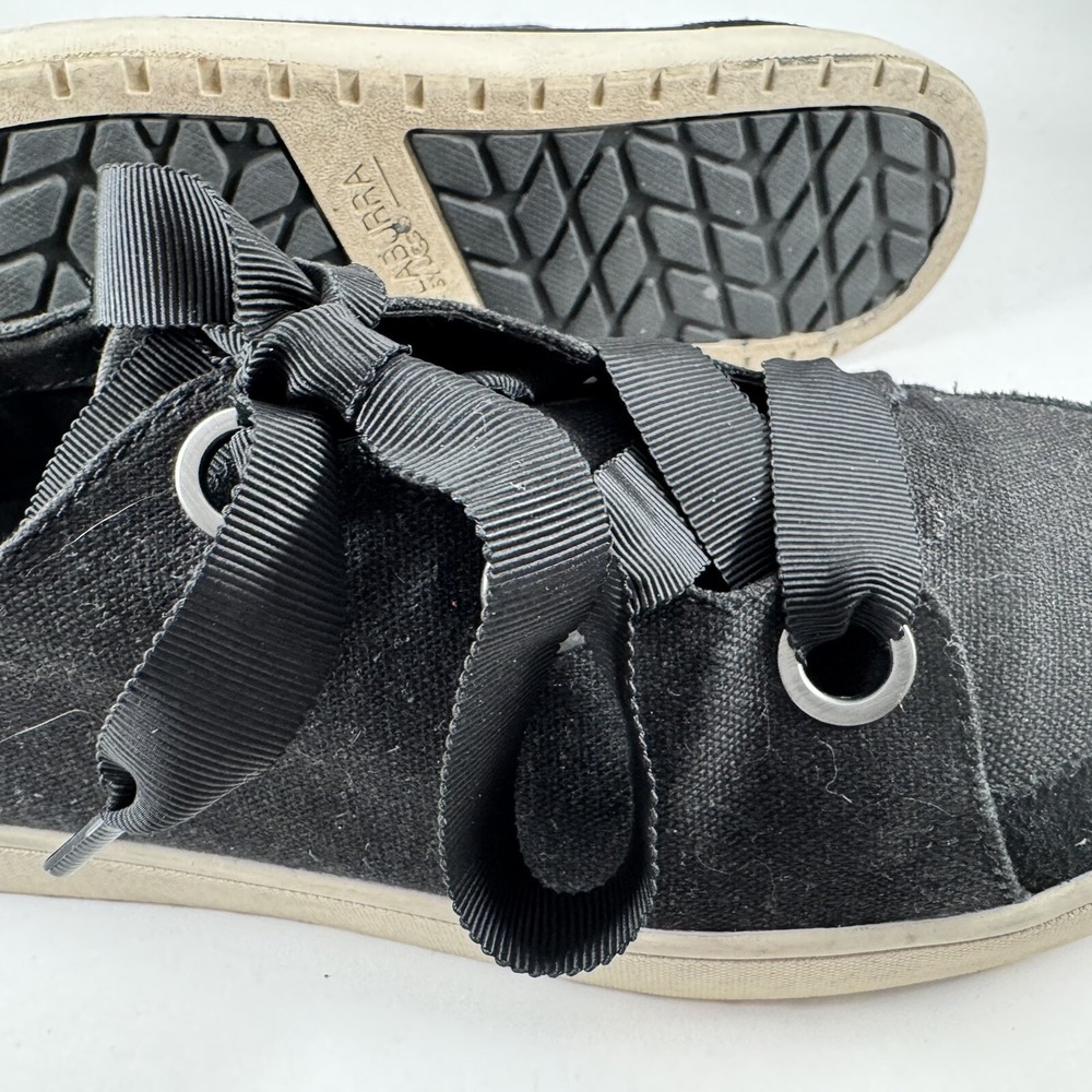 Koolaburra by UGG Womens Black Canvas Ribbon Lace Low‎ Top Sneakers Shoes 9.5 - Picture 8 of 8